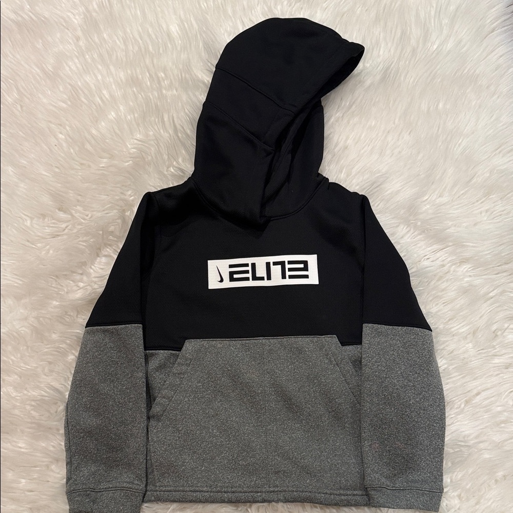 Nike Elite Black and Gray Kids Hoodie